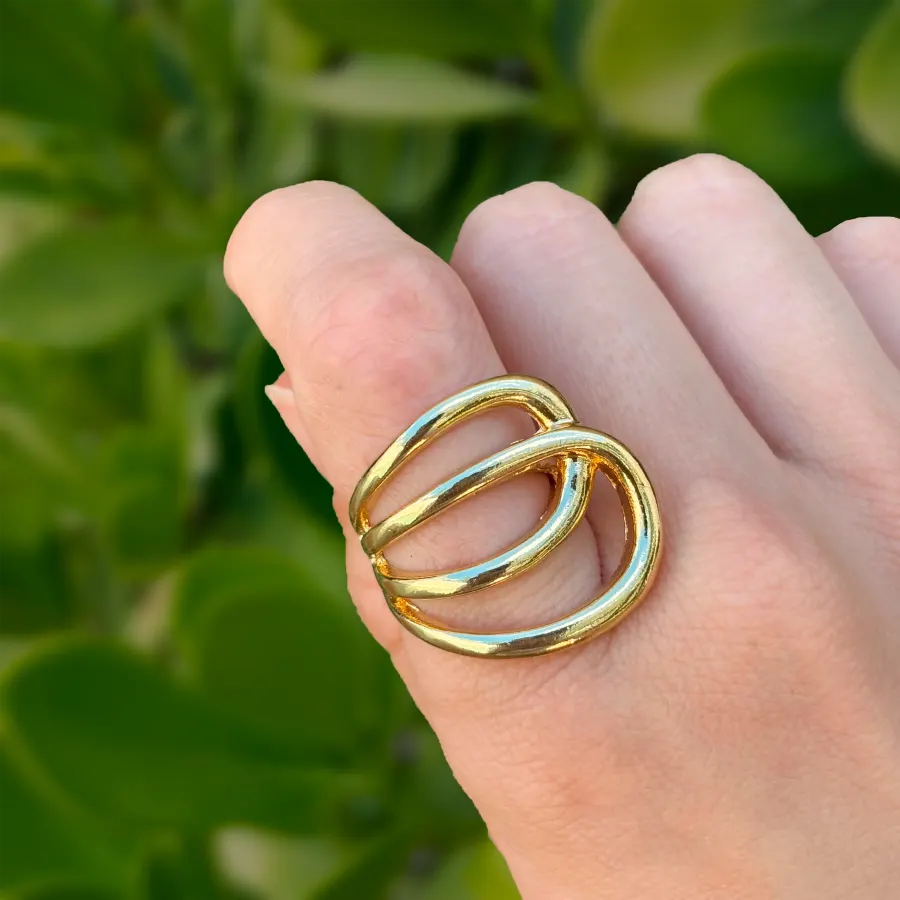 Anillo Dorado Garabato Talla 5.5