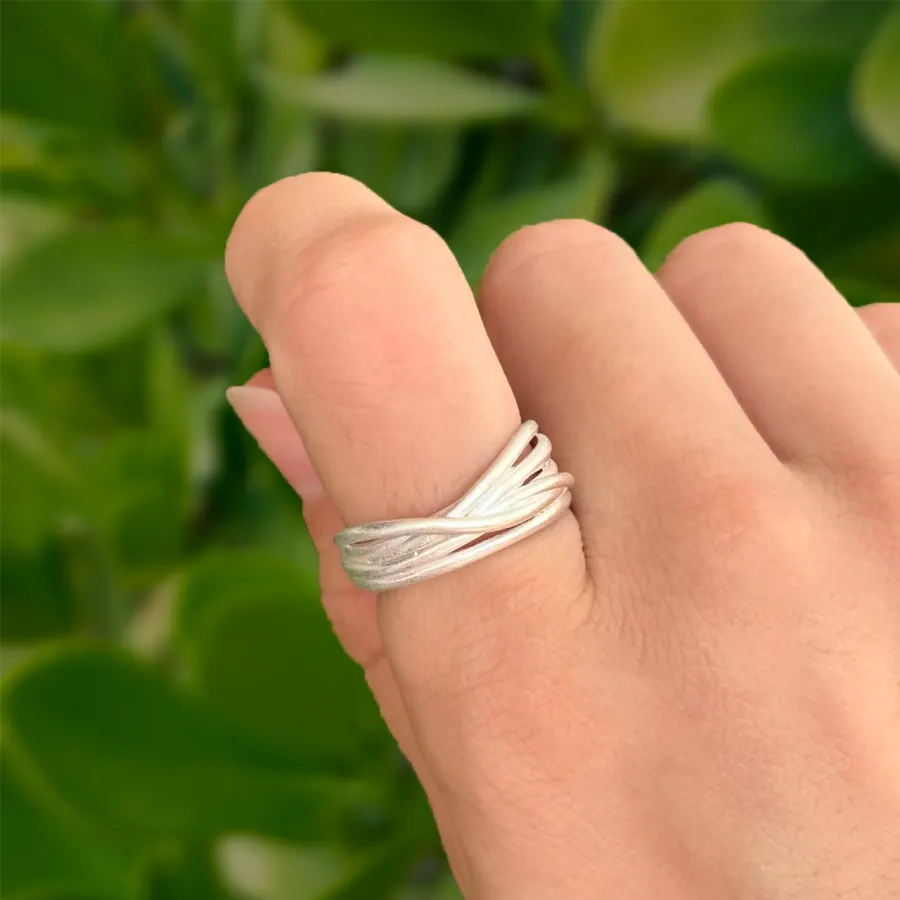 Anillo Plateado Acero inoxidable