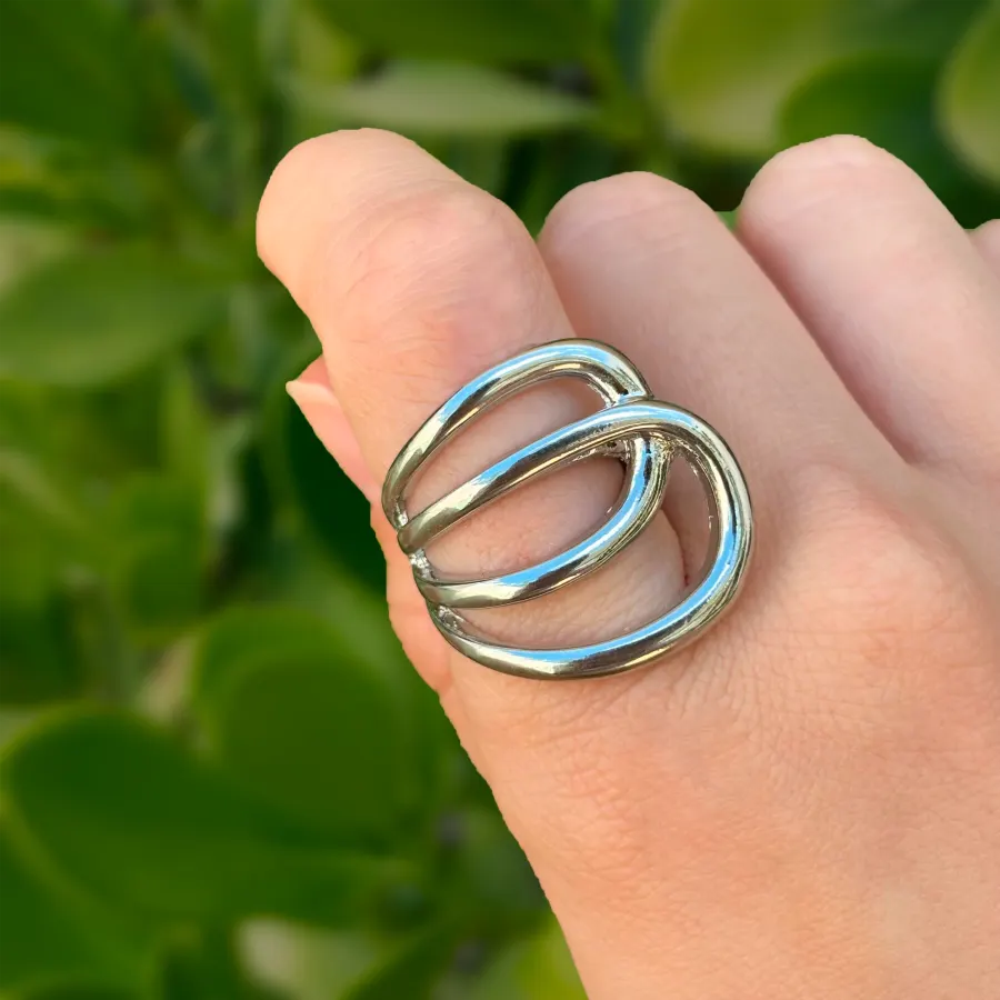 Anillo Plateado Garabato
