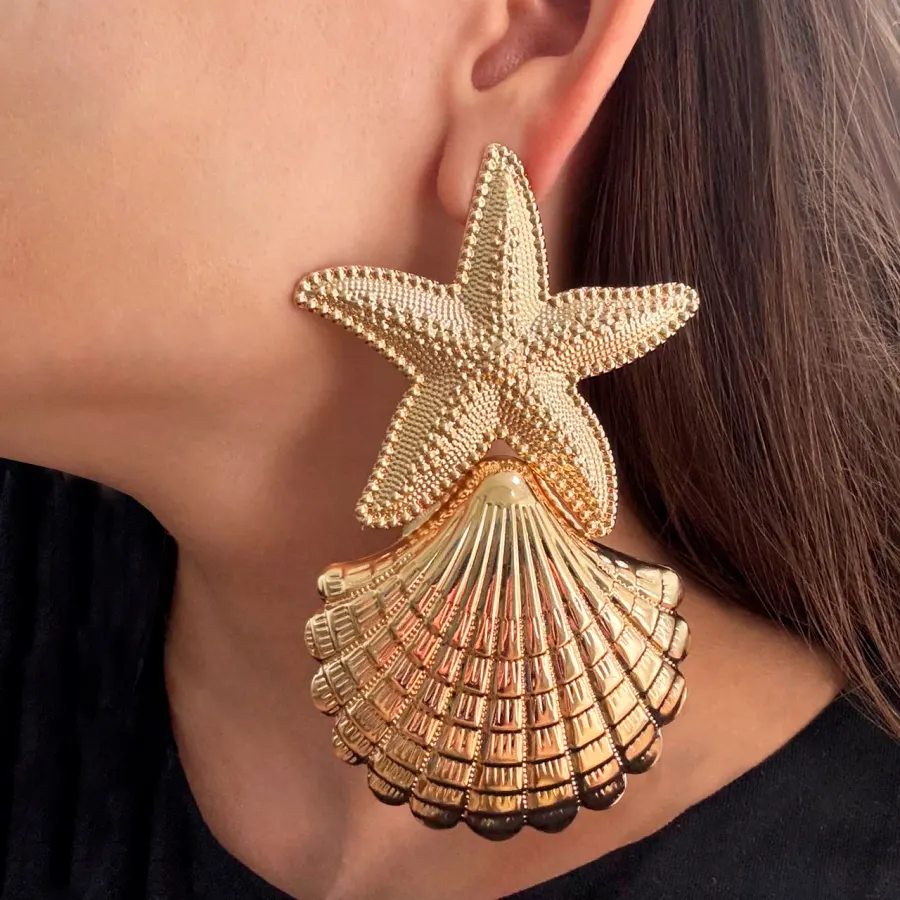 Aretes Gran Estrella Concha