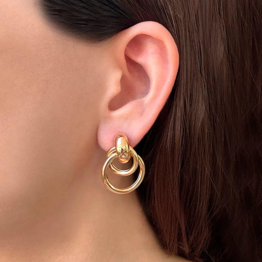 Aretes Dorados Nudo Ch