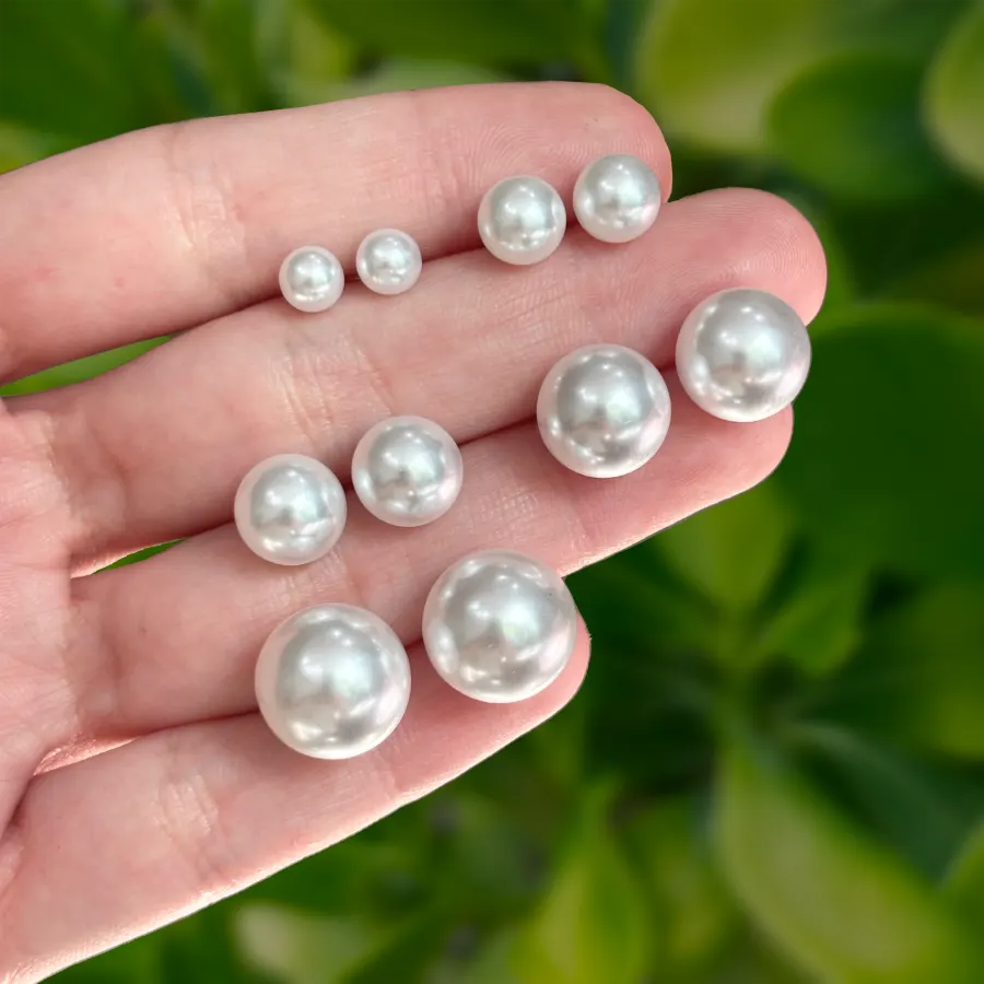 Aretes Perla Blanca
