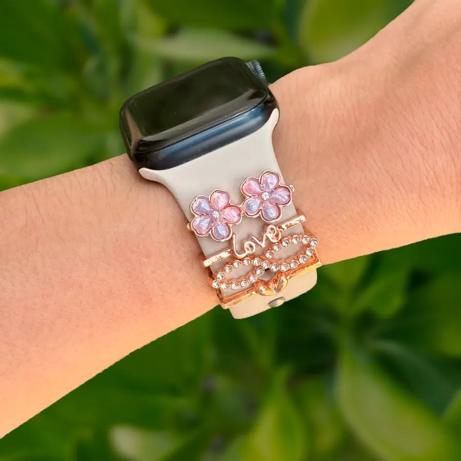 Barras Oro Rosa Adorno para Extensible Apple Watch