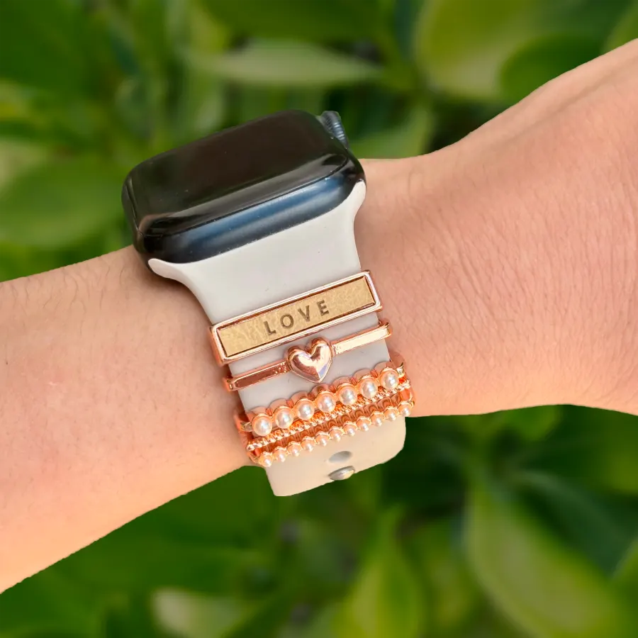 Barras Oro Rosa Adorno para Extensible Apple Watch