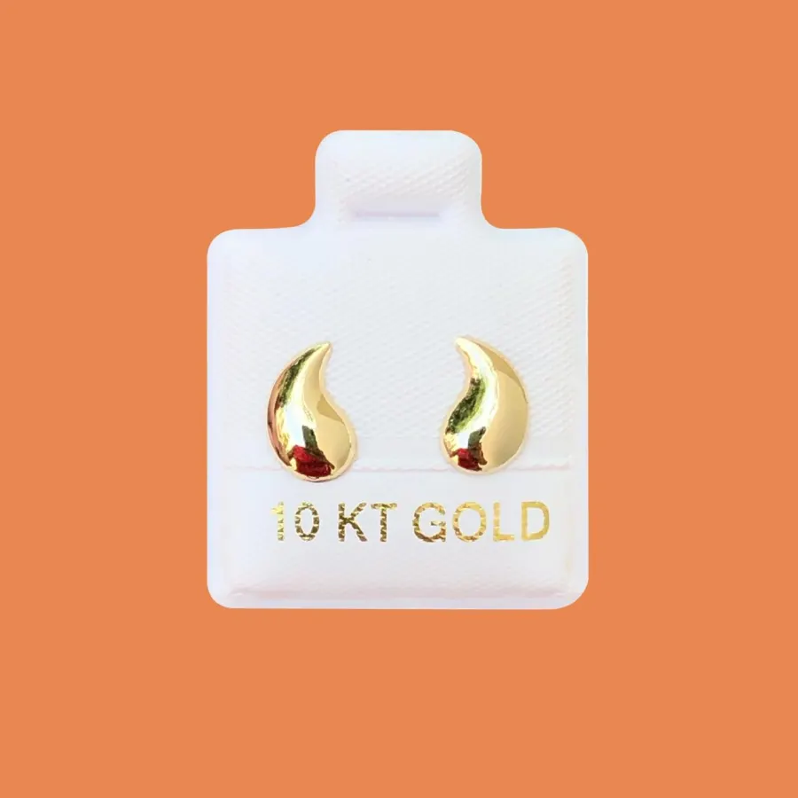 Broqueles Gota Mediana Oro 10K Az724