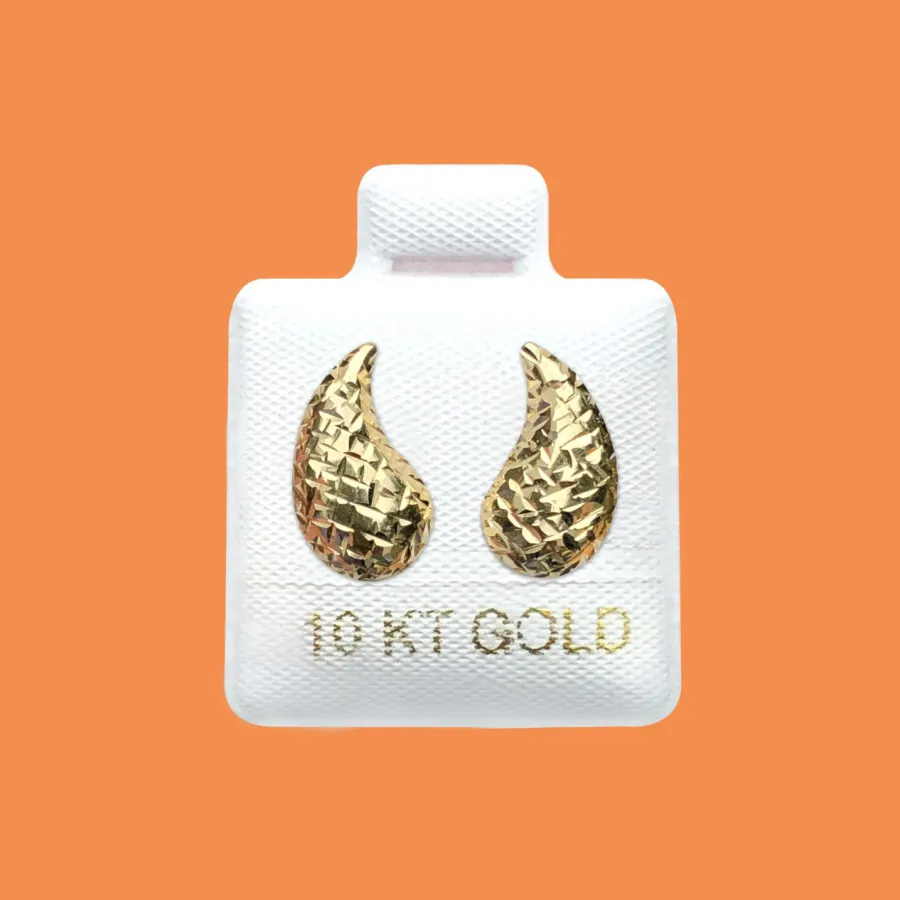 Broqueles Gota Rasgada Oro