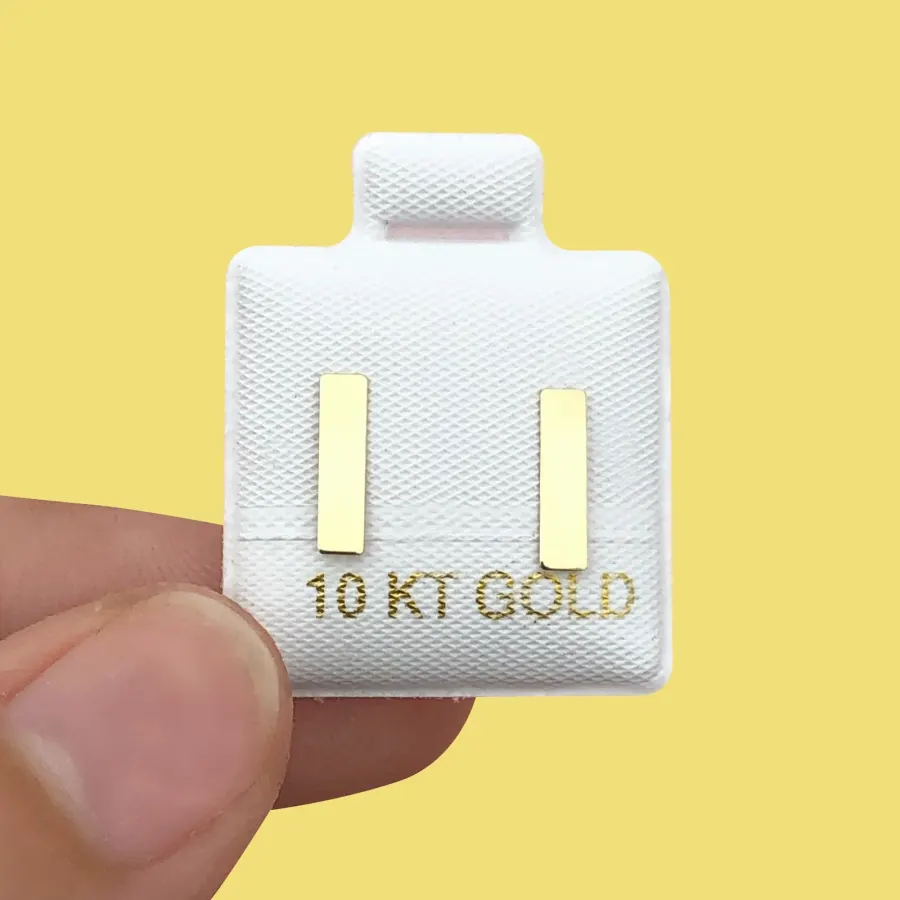 Broqueles Oro 10K Barra Plana R764