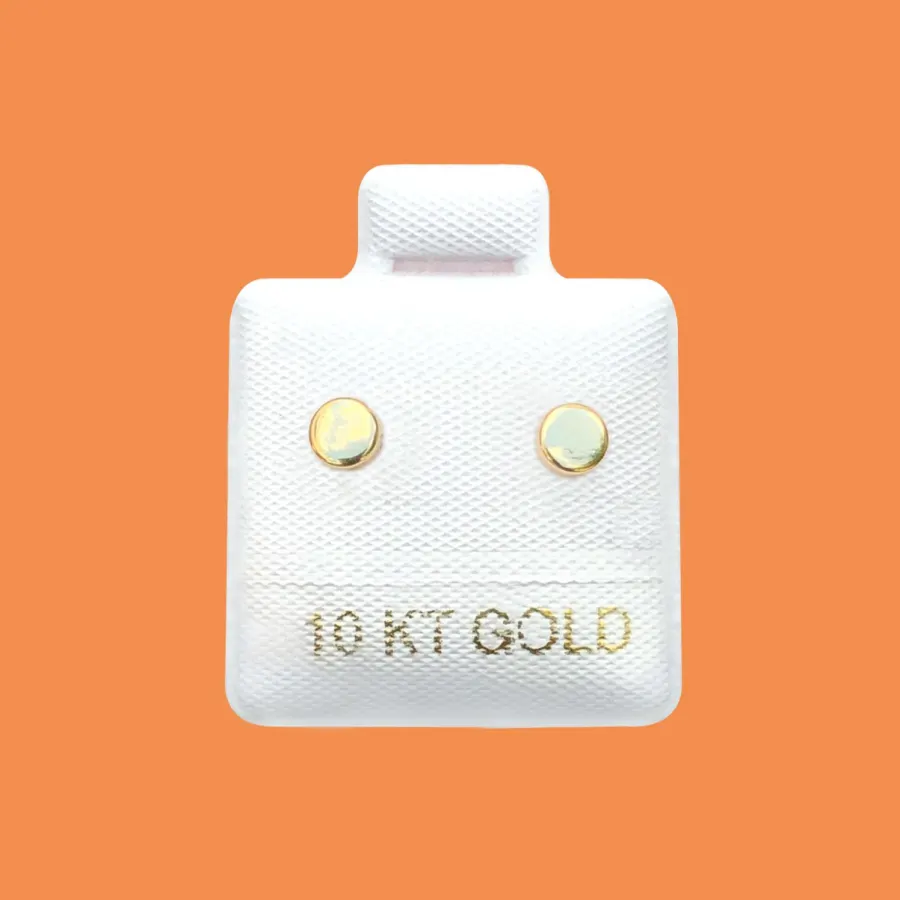 Broqueles Oro 10K Tachuela Mediana