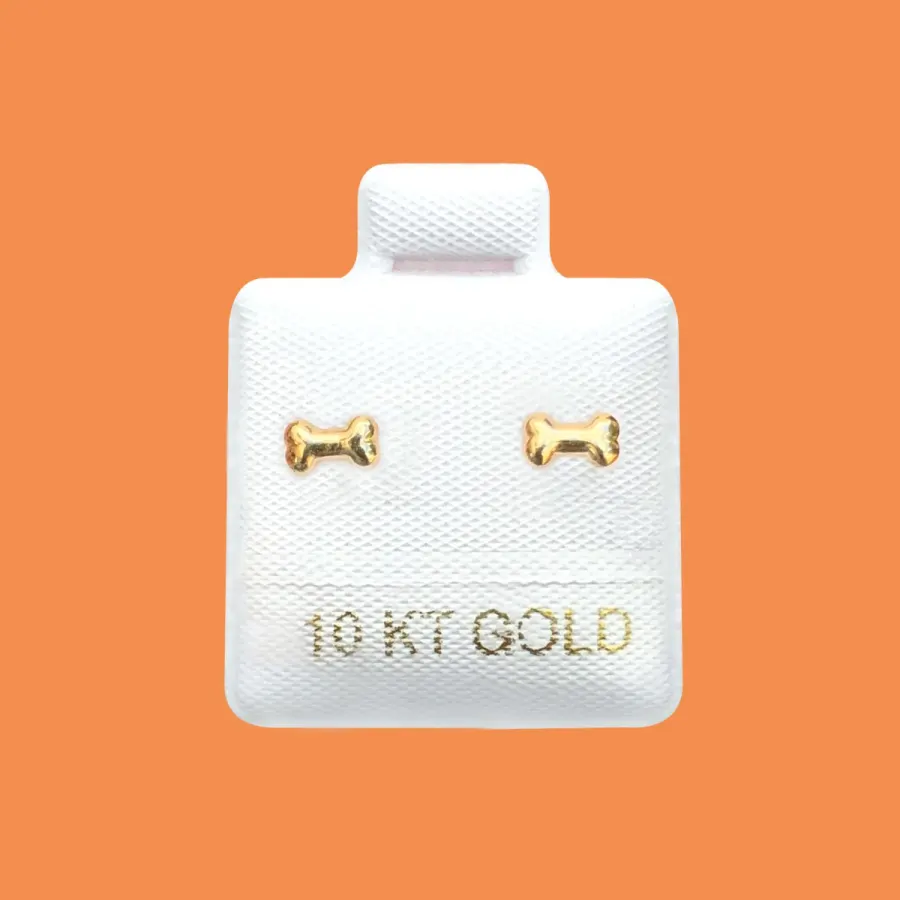 Broqueles Oro 10K Hueso