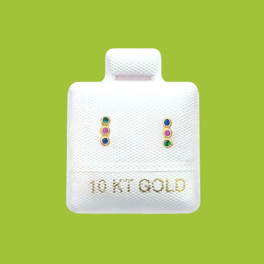 Broqueles Oro 10K Línea