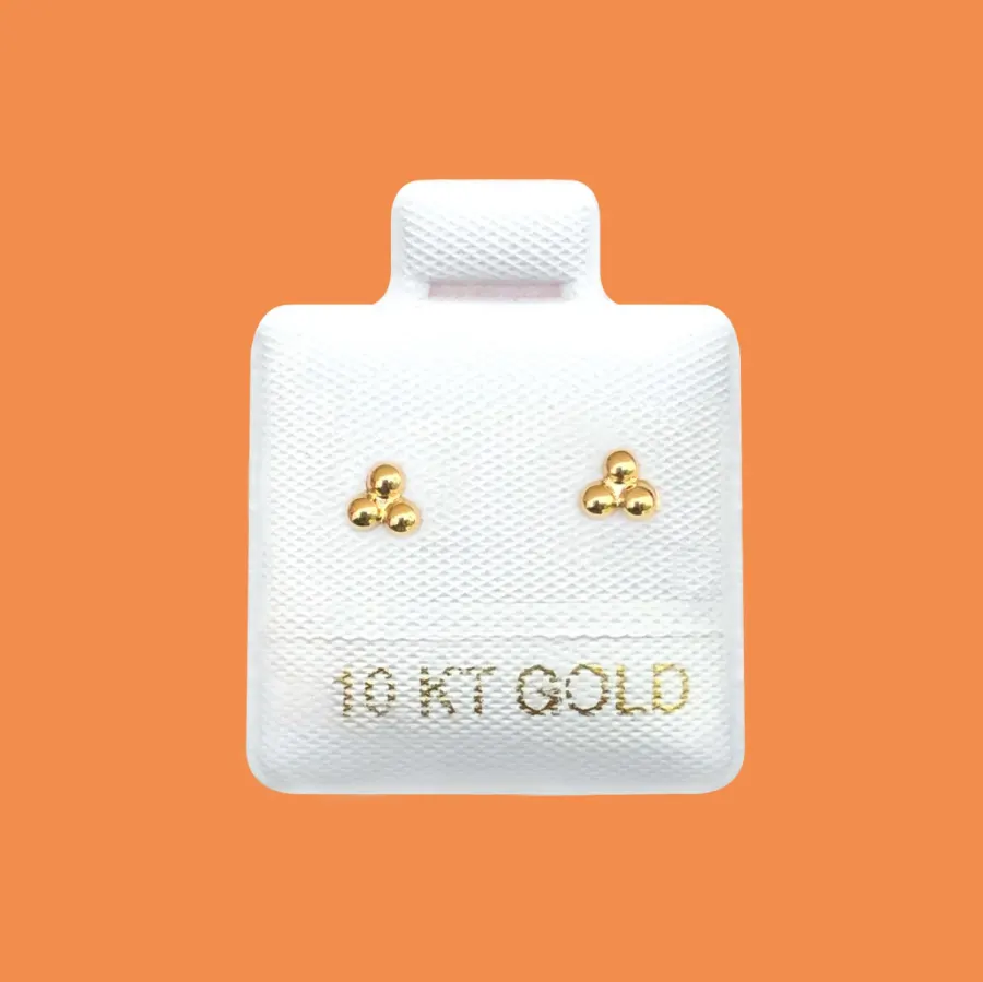 Broqueles Oro 10K Mini Trebol