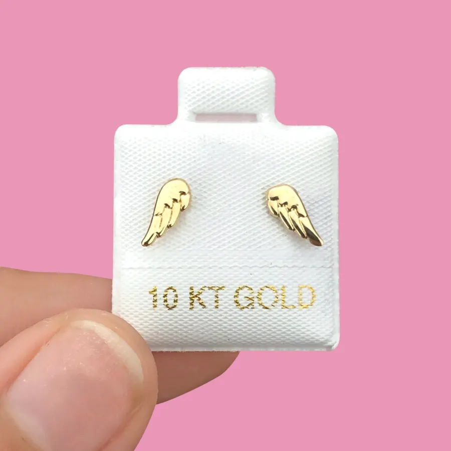 Broqueles Oro 10K Alas