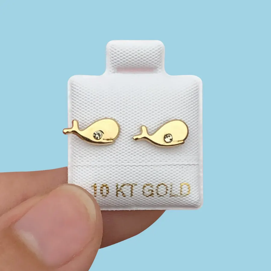 Broqueles Ballena Oro 10K