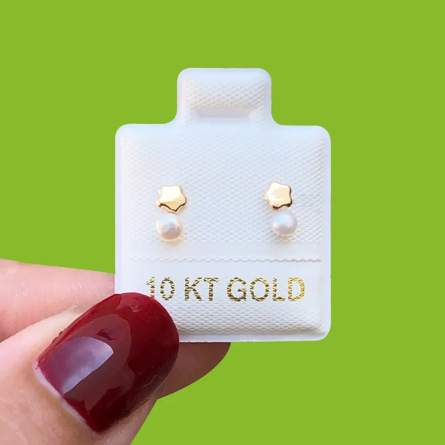 Broqueles Bby Flor Oro 10k