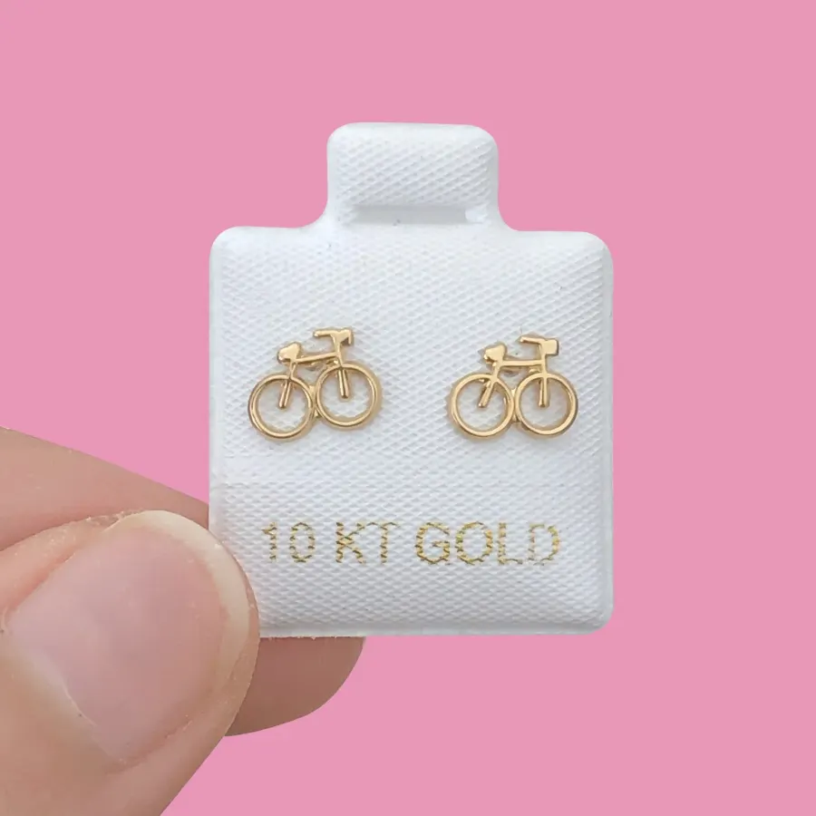 Broqueles Bicicleta Oro 10K