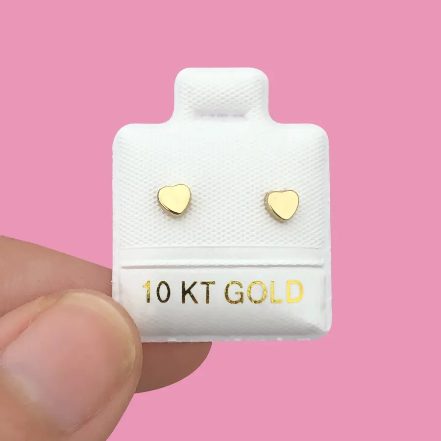 Broqueles Oro 10K Corazon R765