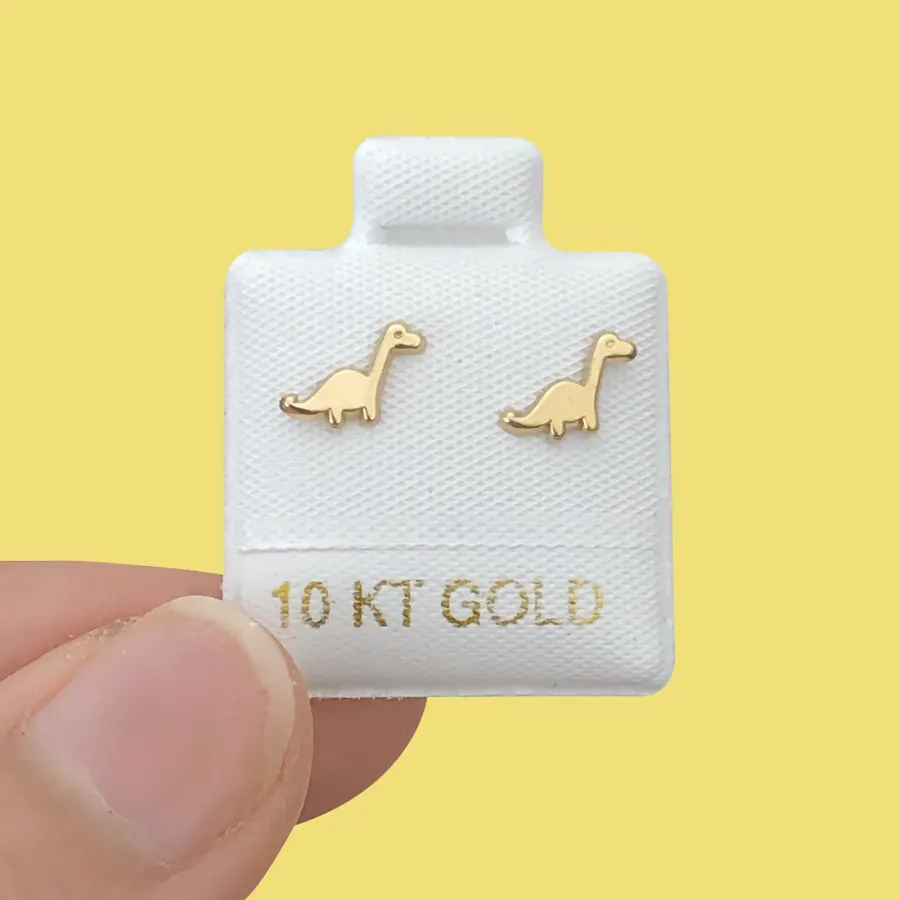 Broqueles Oro 10K Dino BB