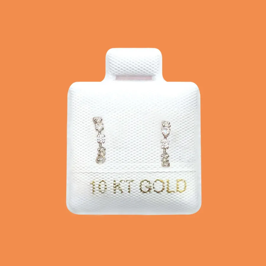 Broqueles Huggie Oro Blanco Oro 10K