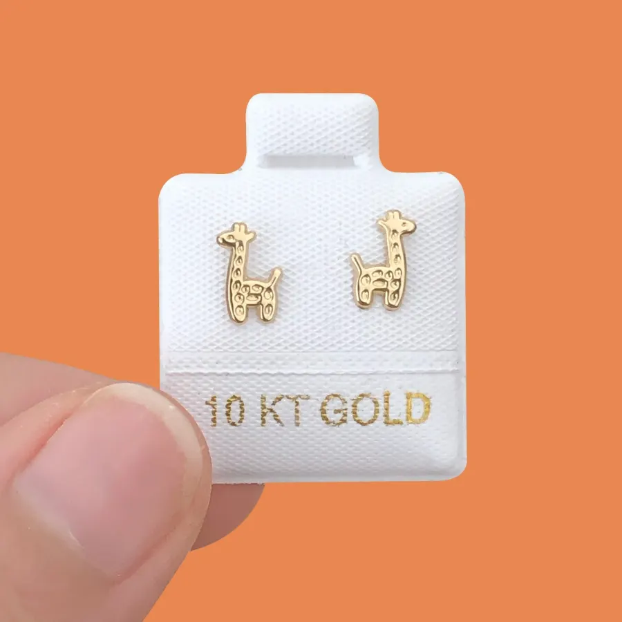 Broqueles Oro 10K Jirafa