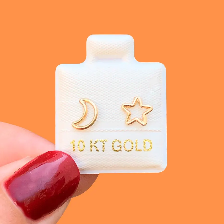 Broqueles Oro 10K Eclipse
