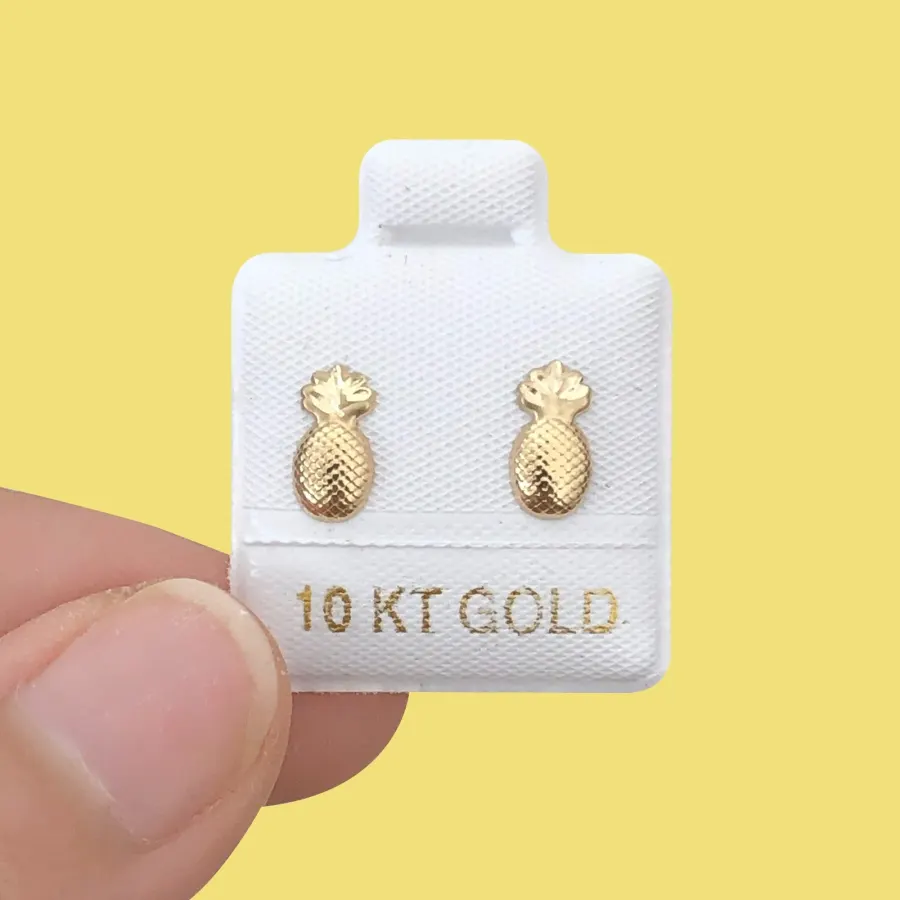 Broqueles Oro 10K Piña