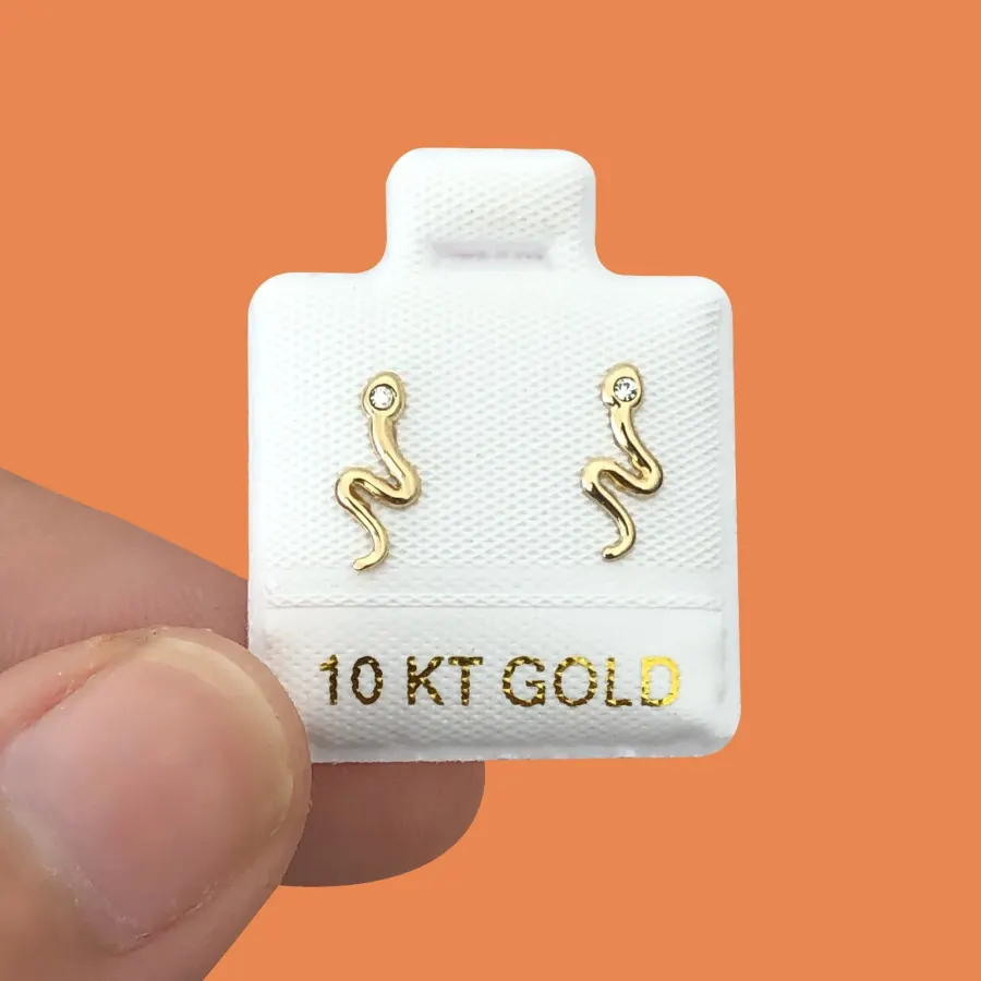 Broqueles Oro 10k Serpiente