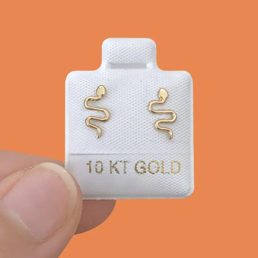 Broqueles Oro 10K Serpiente