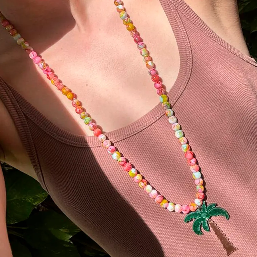 Collar Bolas de Cristal Palmera