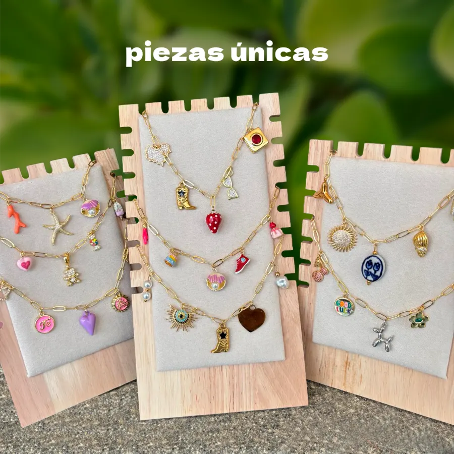 Collar Charms PIEZAS UNICAS Acero Inoxidable