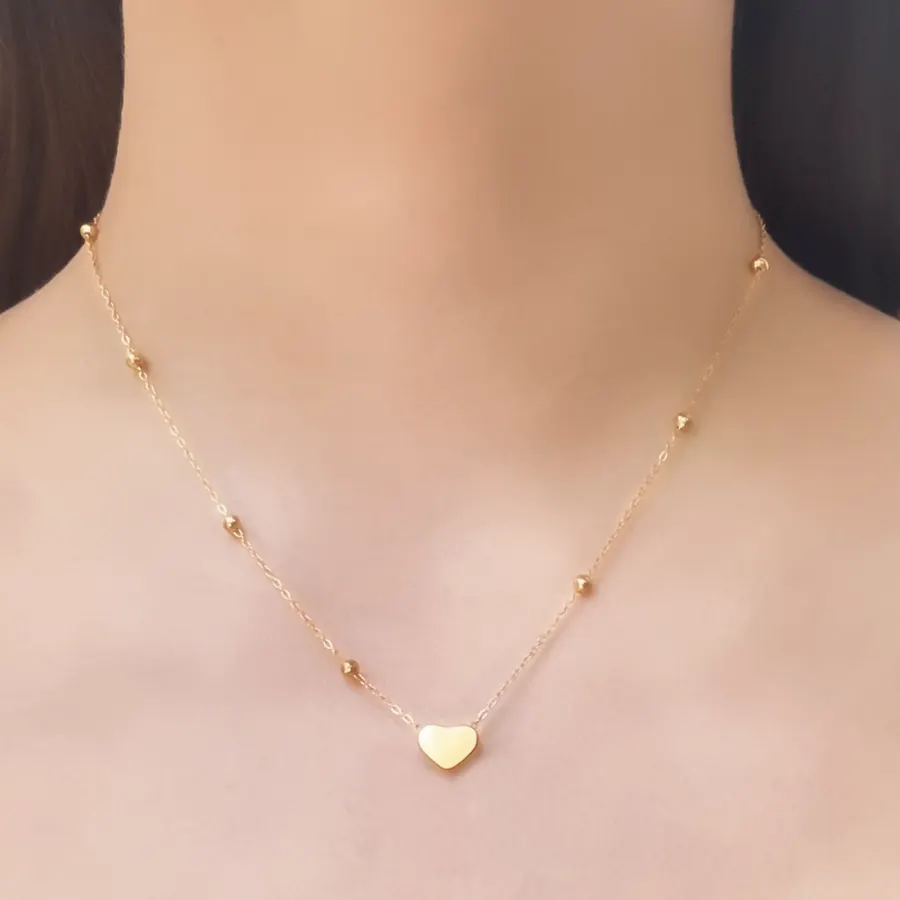 Collar Corazón Delicado Acero Inoxidable