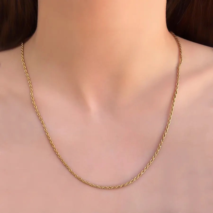 Collar Cadena Dorada Kroll Acero Inoxidable