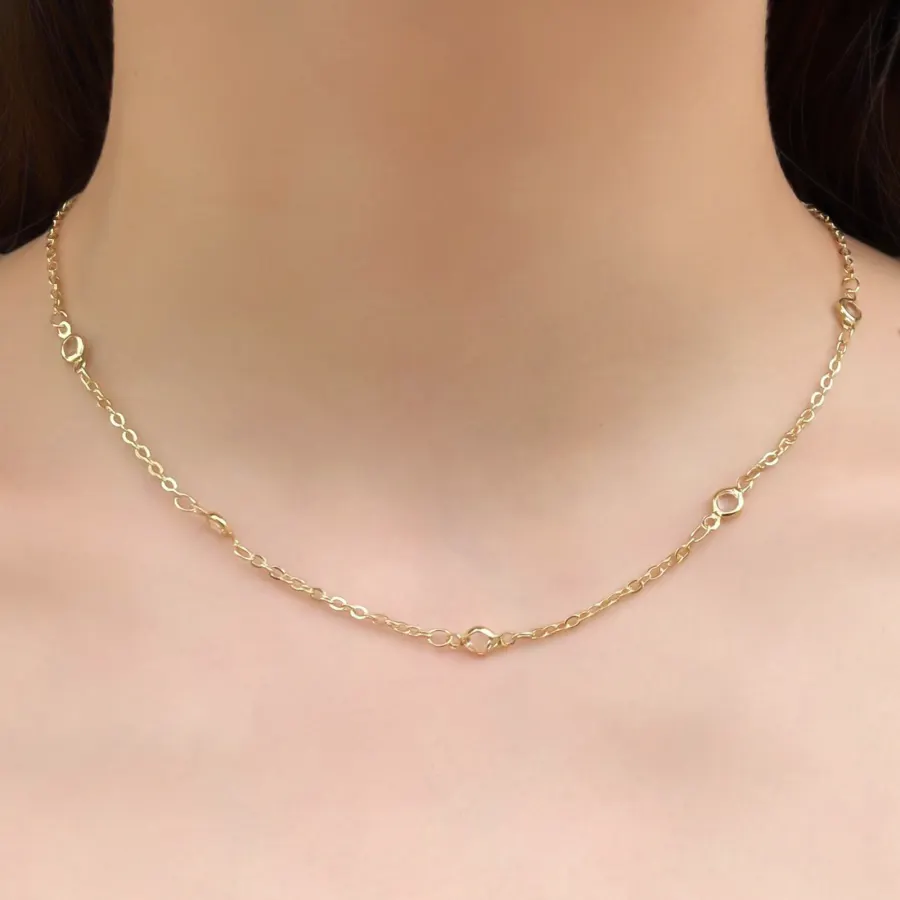 Collar Dorado y Zirconias Chapa de Oro