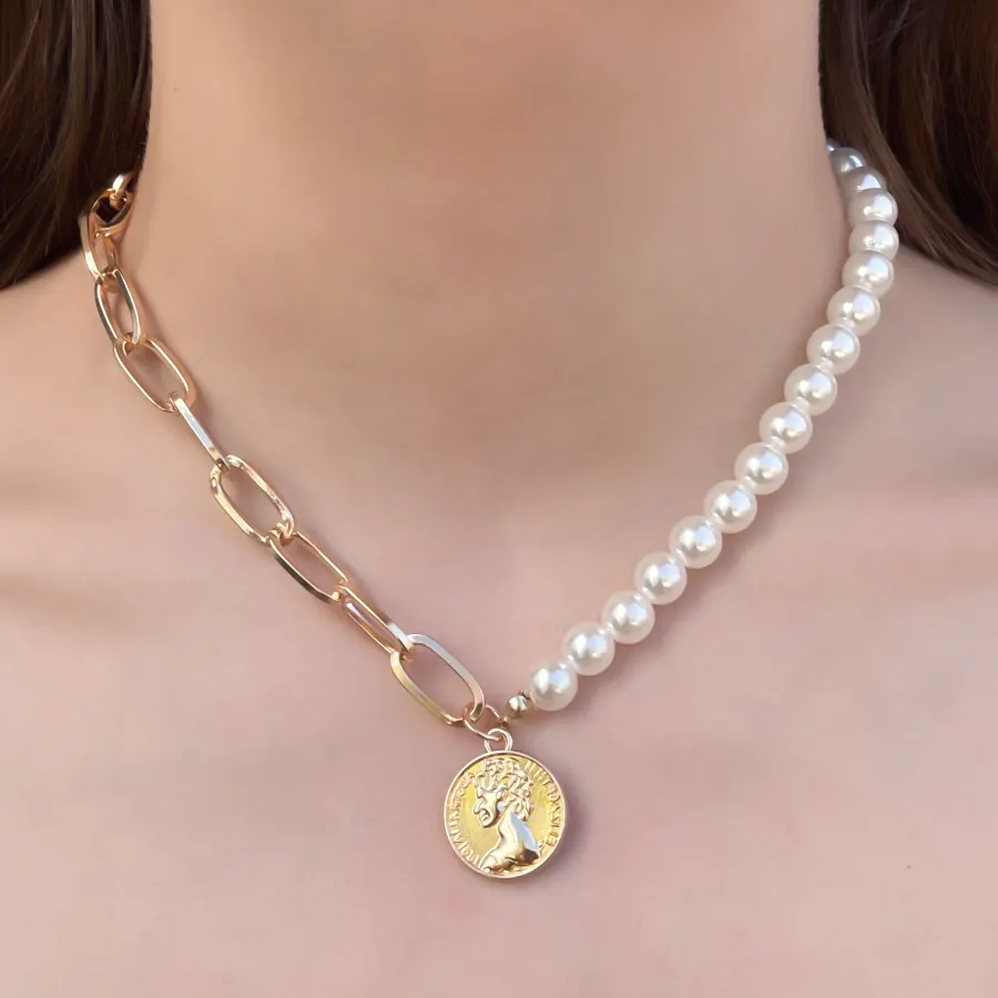 Collar Perlas Y Cadena