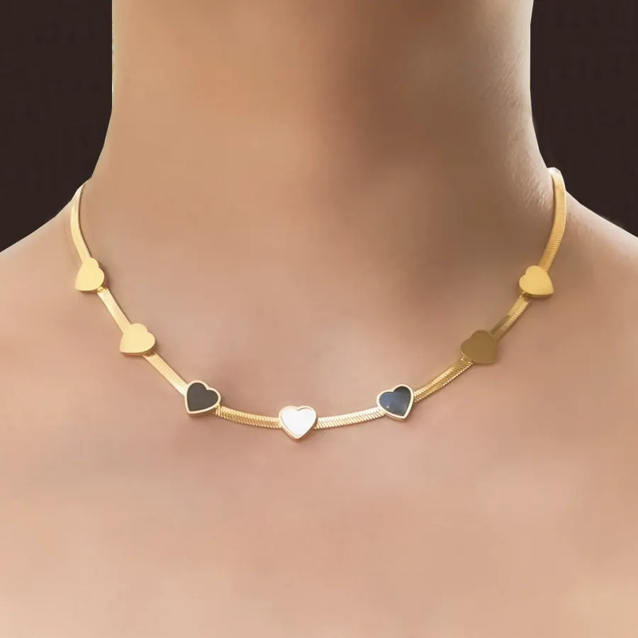 Collar Corazon Acero Inoxidable