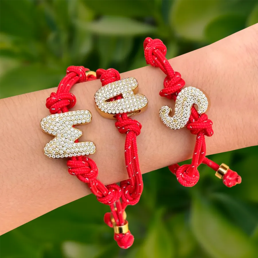 Pulsera Inicial Zirconias Chapa de Oro