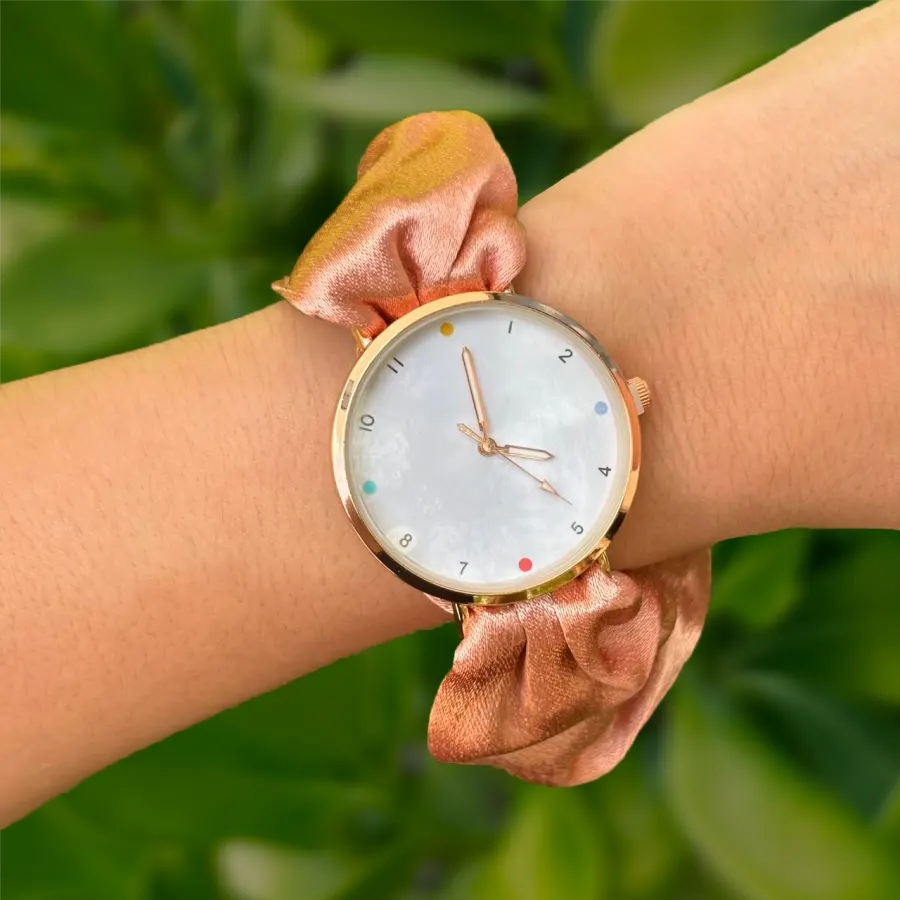 Reloj Scrunchies de Mano Cobre