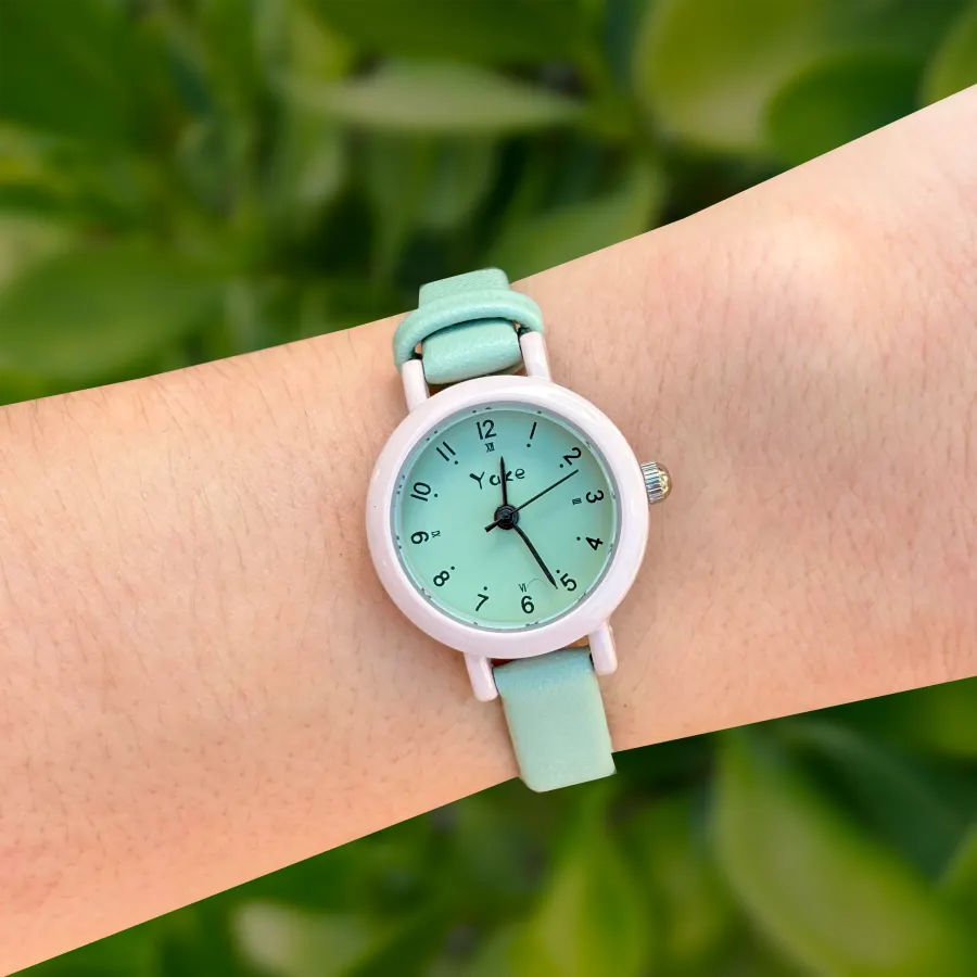 Reloj Olivo Suave Redondo de Cuero