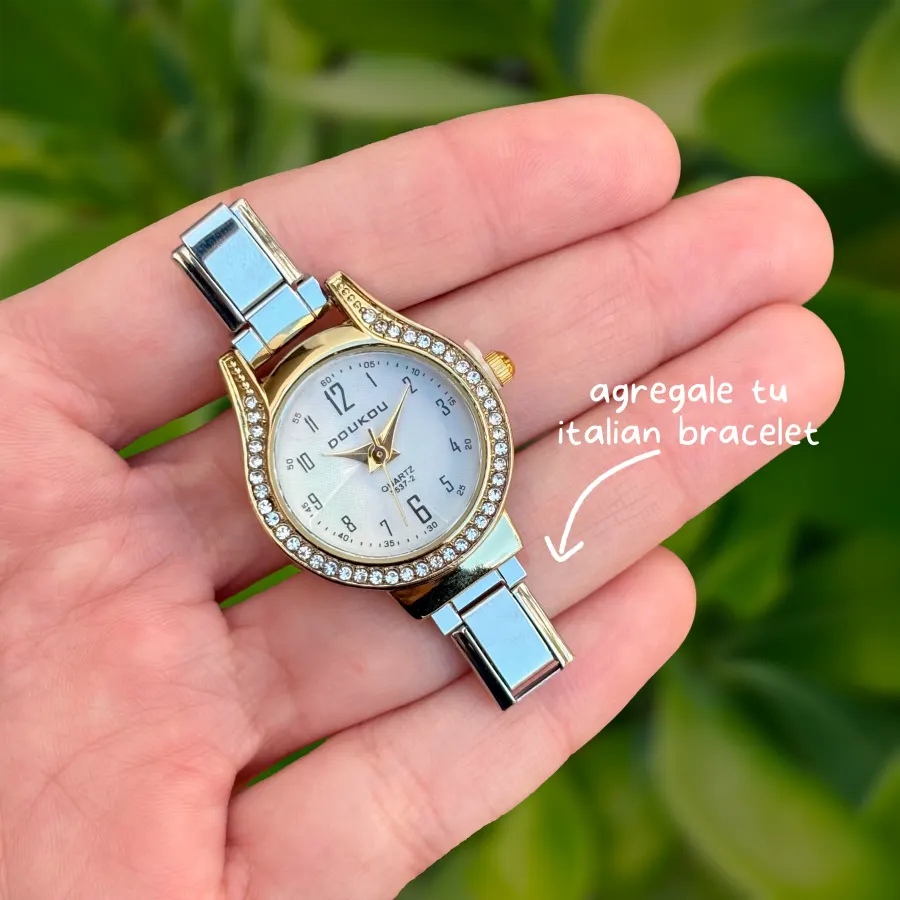 Reloj para Pulsera Italiana Oro-Plata